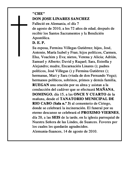 DON JOSE LINARES SANCHEZ