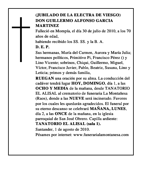 DON GUILLERMO ALFONSO GARCIA MARTINEZ