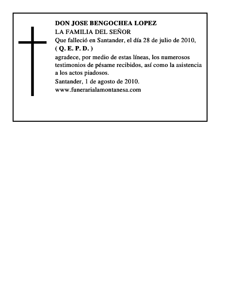 DON JOSE BENGOCHEA LOPEZ