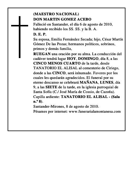 DON MARTIN GOMEZ ACEBO