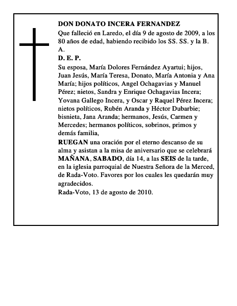 DON DONATO INCERA FERNANDEZ