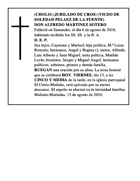 DON ALFREDO MARTINEZ SOTERO