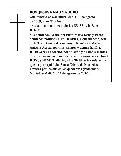 DON JESUS RAMON AGUDO