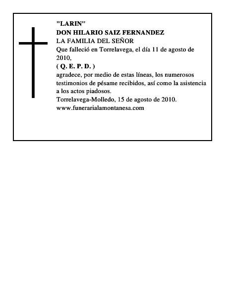 DON HILARIO SAIZ FERNANDEZ