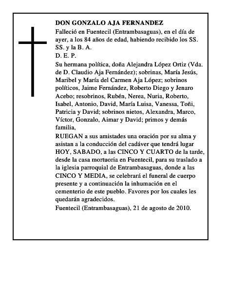 DON GONZALO AJA FERNANDEZ