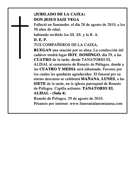 DON JESUS SAIZ VEGA