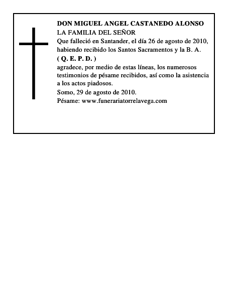 DON MIGUEL ANGEL CASTANEDO ALONSO