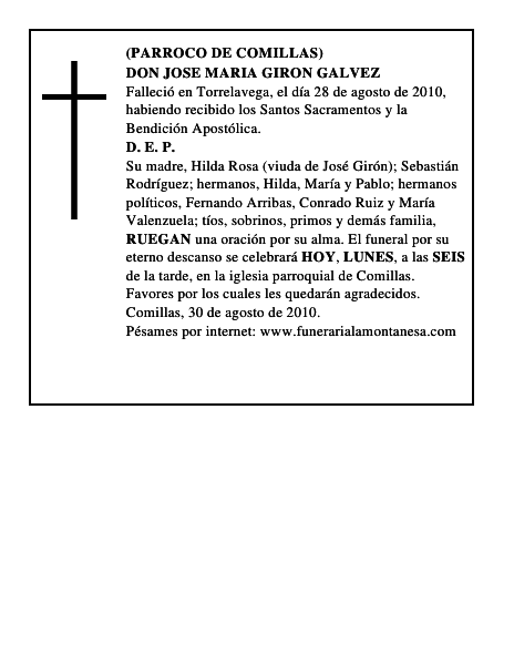 DON JOSE MARIA GIRON GALVEZ