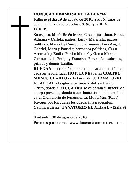 DON JUAN HERMOSA DE LA LLAMA