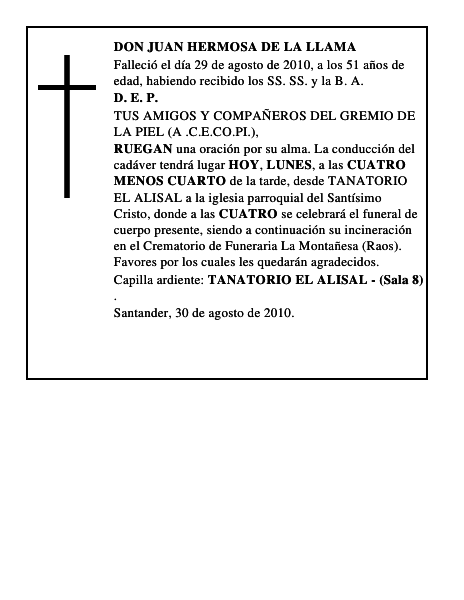 DON JUAN HERMOSA DE LA LLAMA