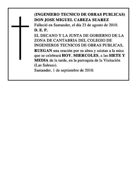 DON JOSE MIGUEL CABEZA SUAREZ