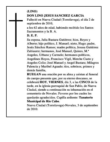 DON LINO JESUS SANCHEZ GARCIA