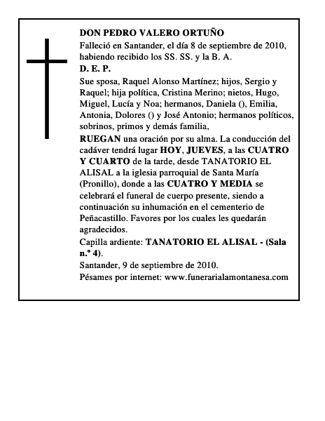 DON PEDRO VALERO ORTUÑO