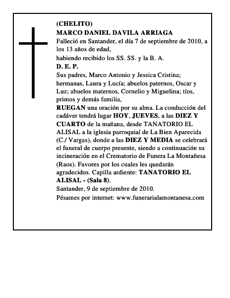 MARCO DANIEL DAVILA ARRIAGA