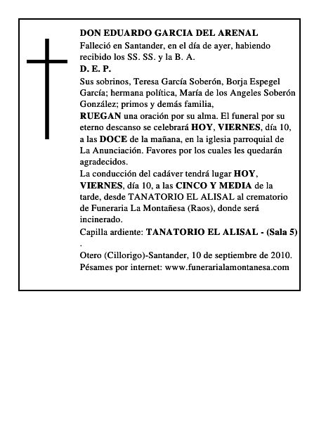 DON EDUARDO GARCIA DEL ARENAL