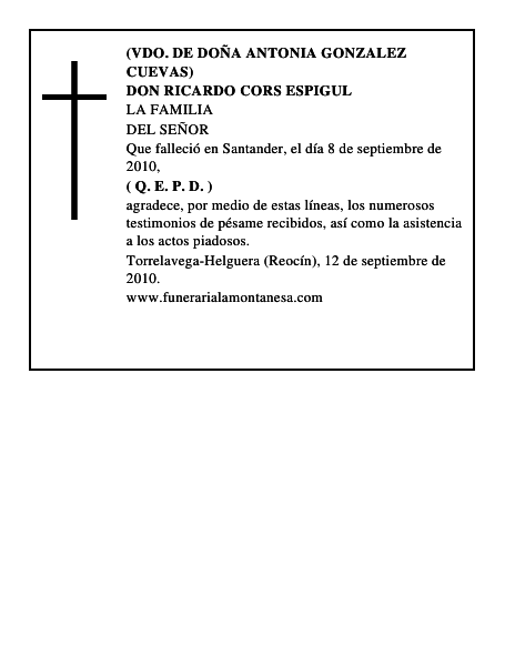 DON RICARDO CORS ESPIGUL