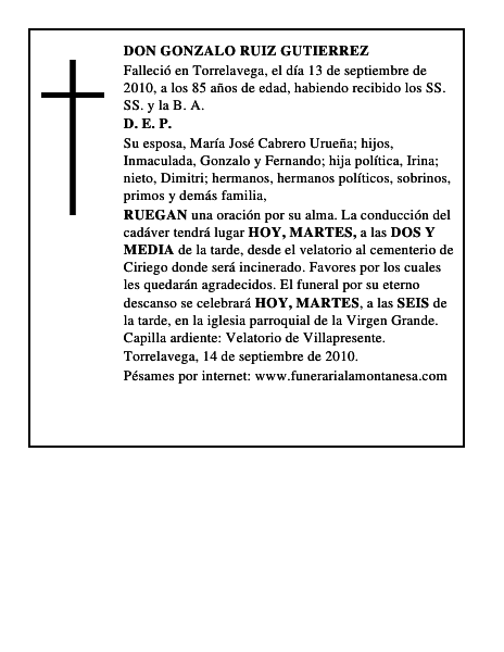 DON GONZALO RUIZ GUTIERREZ