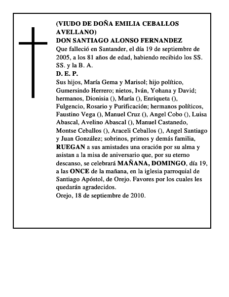 DON SANTIAGO ALONSO FERNANDEZ