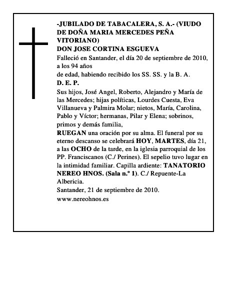 DON JOSE CORTINA ESGUEVA