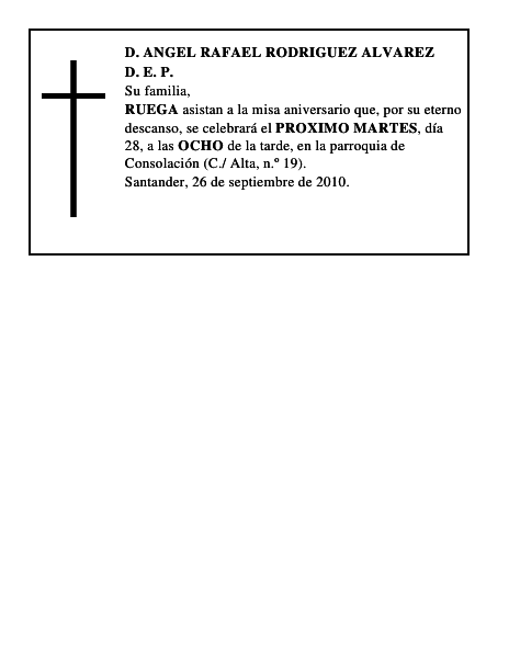 D. ANGEL RAFAEL RODRIGUEZ ALVAREZ