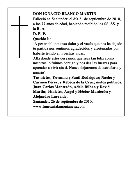 DON IGNACIO BLANCO MARTIN