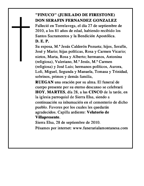 DON SERAFIN FERNANDEZ GONZALEZ