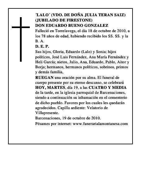 DON EDUARDO BUENO GONZALEZ