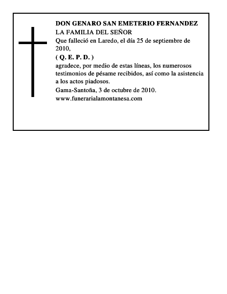 DON GENARO SAN EMETERIO FERNANDEZ