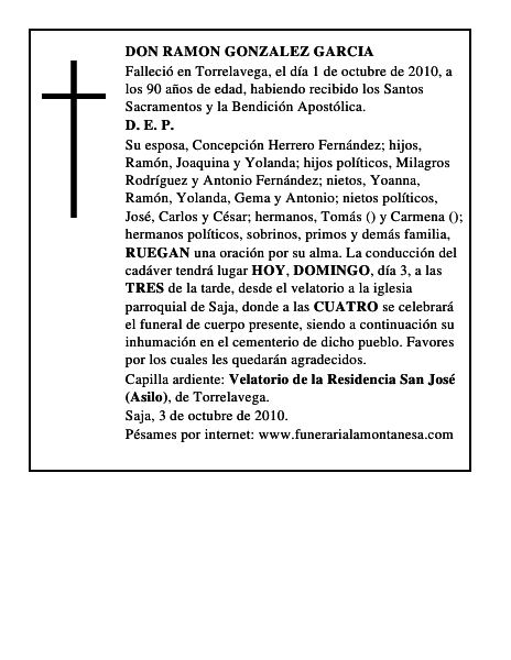 DON RAMON GONZALEZ GARCIA