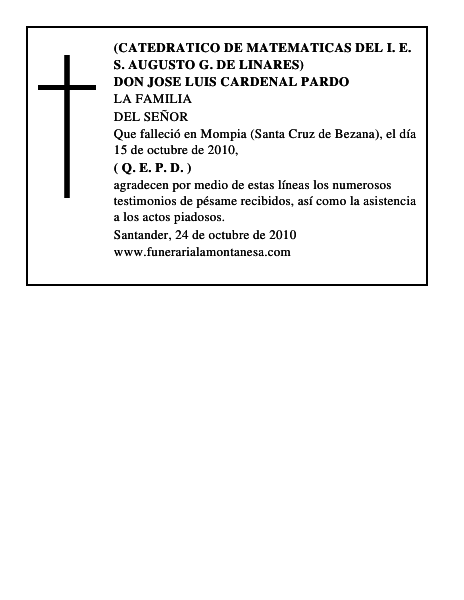 DON JOSE LUIS CARDENAL PARDO