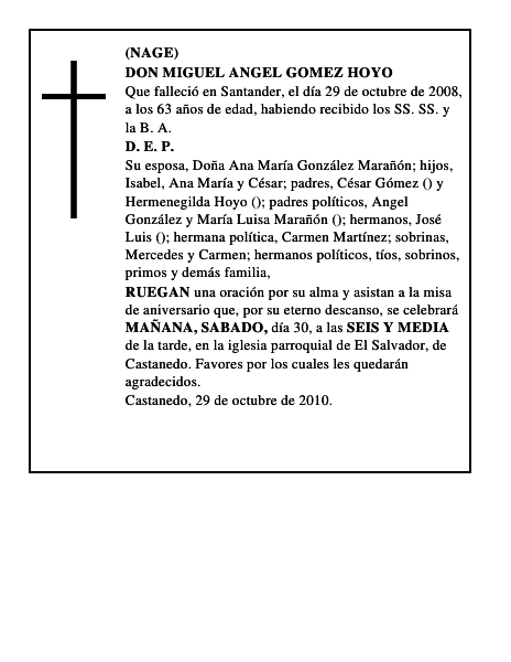 DON MIGUEL ANGEL GOMEZ HOYO