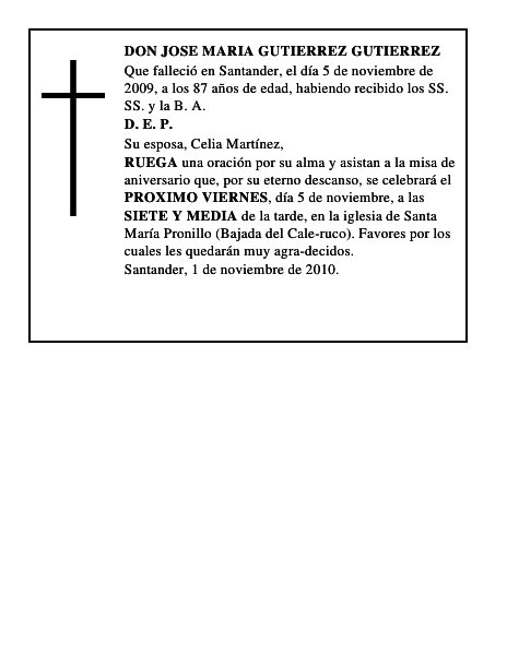 DON JOSE MARIA GUTIERREZ GUTIERREZ