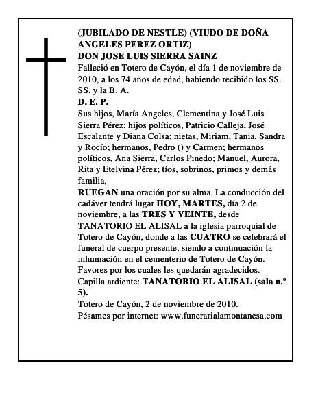 DON JOSE LUIS SIERRA SAINZ