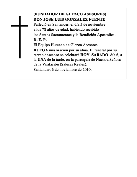 DON JOSE LUIS GONZALEZ FUENTE