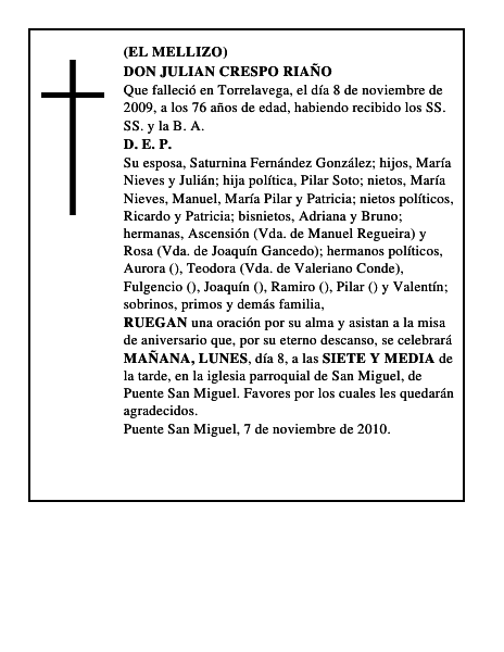 DON JULIAN CRESPO RIAÑO