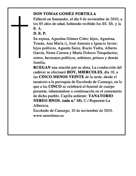 DON TOMAS GOMEZ PORTILLA