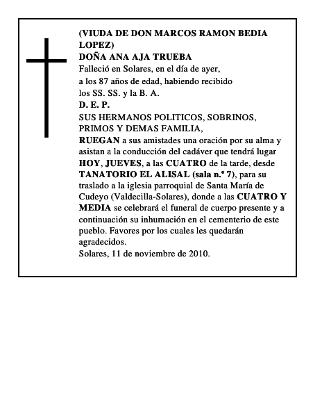 DOÑA ANA AJA TRUEBA