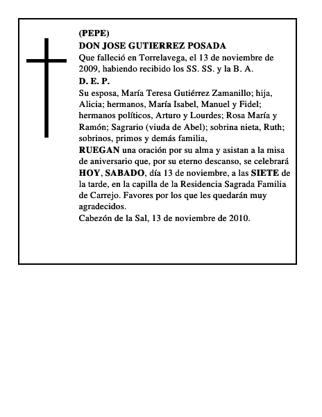 DON JOSE GUTIERREZ POSADA