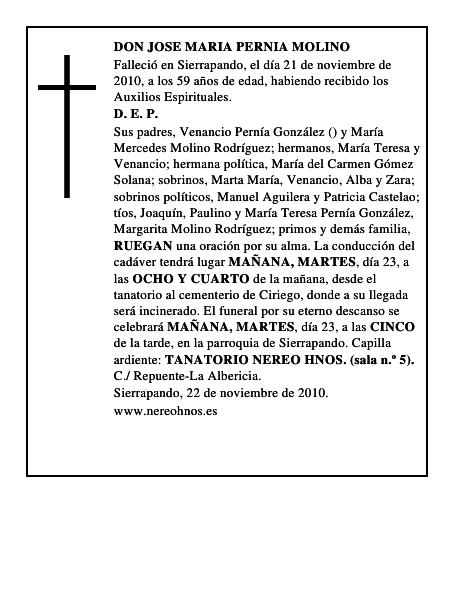 DON JOSE MARIA PERNIA MOLINO