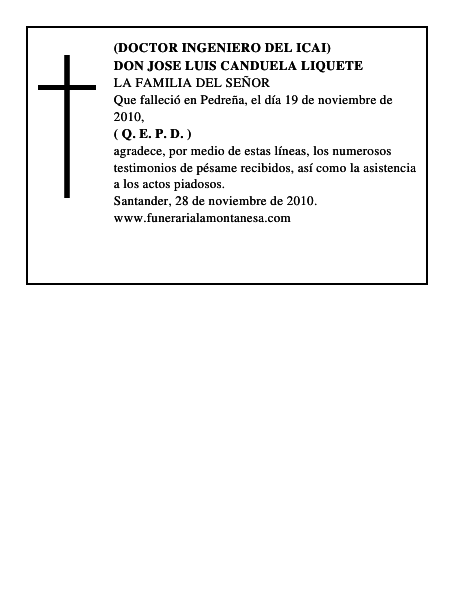 DON JOSE LUIS CANDUELA LIQUETE