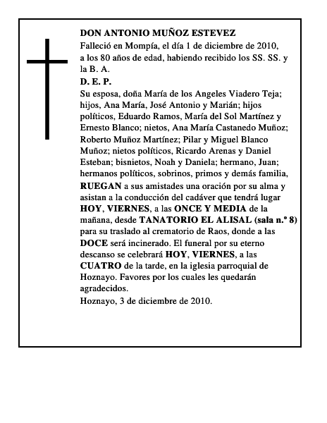 DON ANTONIO MUÑOZ ESTEVEZ