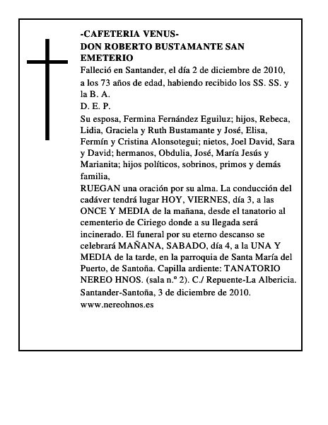 DON ROBERTO BUSTAMANTE SAN EMETERIO