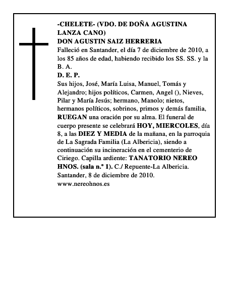 DON AGUSTIN SAIZ HERRERIA