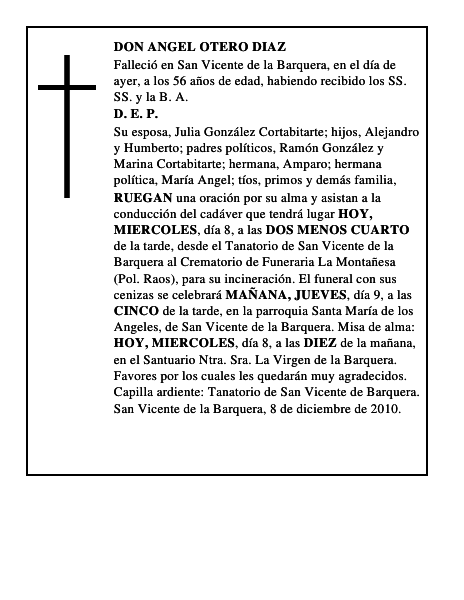 DON ANGEL OTERO DIAZ