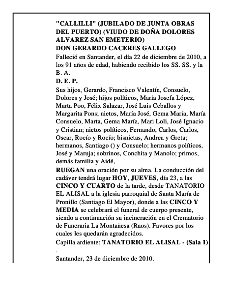 DON GERARDO CACERES GALLEGO