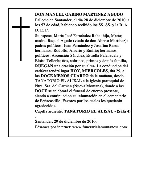 DON MANUEL GABINO MARTINEZ AGUDO