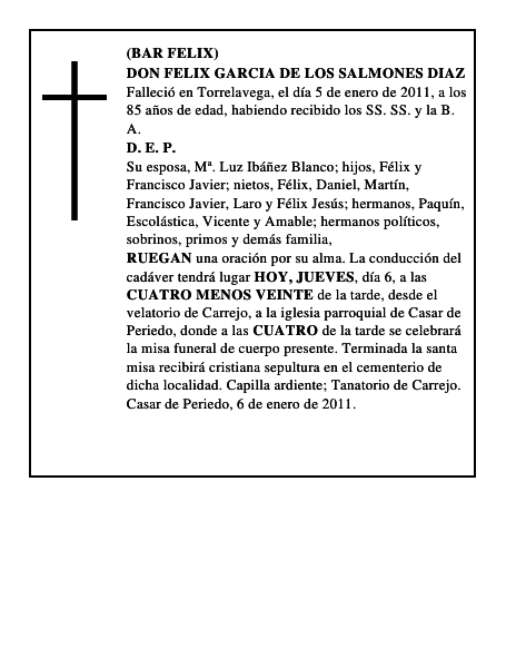 DON FELIX GARCIA DE LOS SALMONES DIAZ