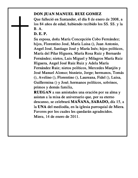 DON JUAN MANUEL RUIZ GOMEZ