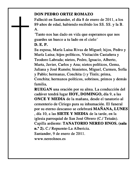 DON PEDRO ORTIZ ROMAZO