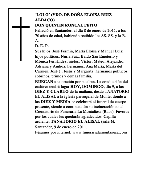 DON QUINTIN RONCAL FEITO